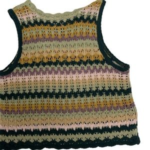 Women's Vintage Thread Crochet Sweater Vest Size S